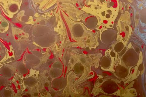 A 3d rendering of an abstract, creative pattern, texture with red and yellow  스톡 일러스트