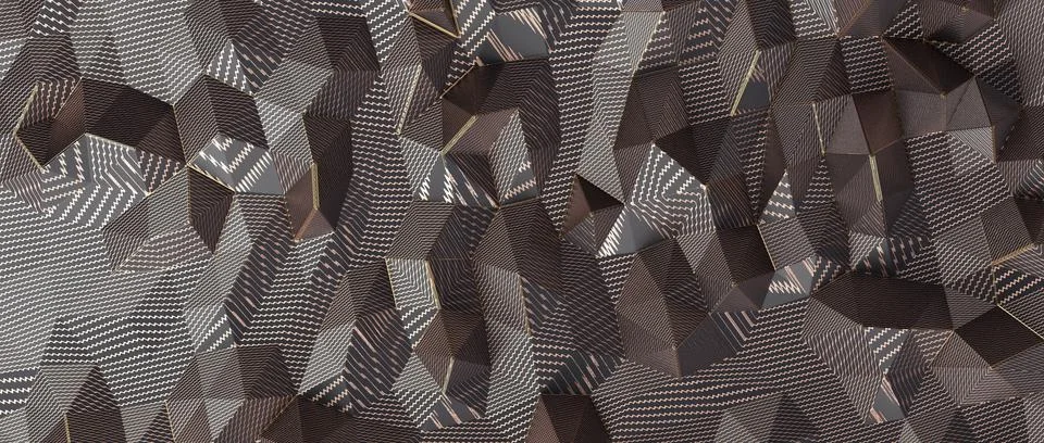 3d rendering of an abstract design with the white and gray patterns on the wa Illustrazione stock