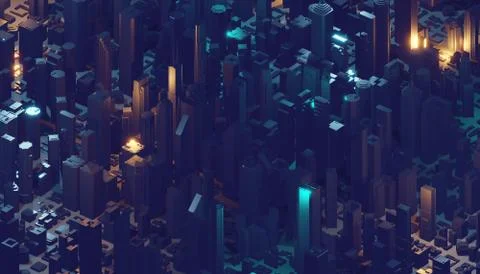 3d rendering, abstract digital background, big data, quantum computer network Stock Illustration