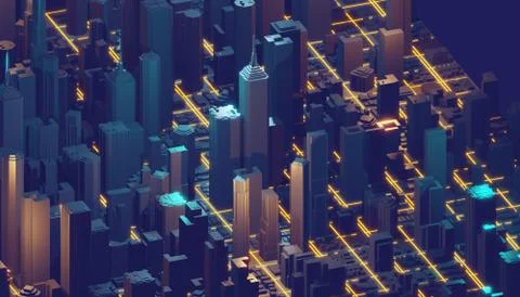 3d rendering, abstract digital background, big data, quantum computer network Stock-Illustration