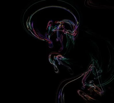 3D rendering abstract digital background. Fractal a never-ending pattern. Stock Illustration