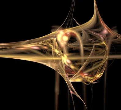 3D rendering abstract digital background. Fractal a never-ending pattern. Stock Illustration