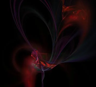 3D rendering abstract digital background. Fractal a never-ending pattern. Stock Illustration