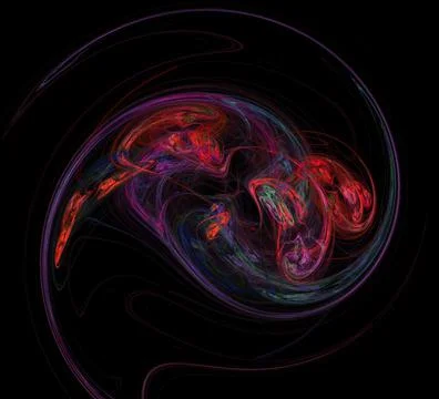 3D rendering abstract digital background. Fractal a never-ending pattern. Stock Illustration