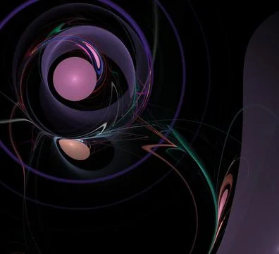 3D rendering abstract digital background. Fractal a never-ending pattern. Stock Illustration