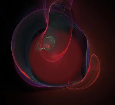 3D rendering abstract digital background. Fractal a never-ending pattern. Stock Illustration