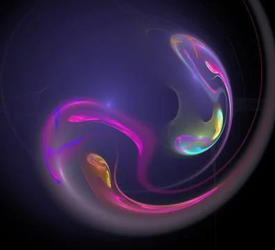 3D rendering abstract digital background. Fractal a never-ending pattern. Stock Illustration