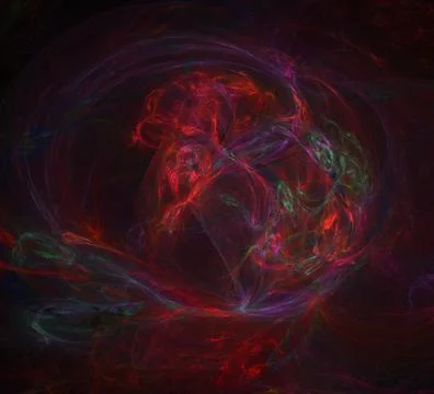 3D rendering abstract digital background. Fractal a never-ending pattern. Stock Illustration