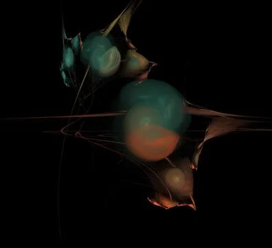 3D rendering abstract digital background. Abstract Computer generated Fractal Stock Illustration