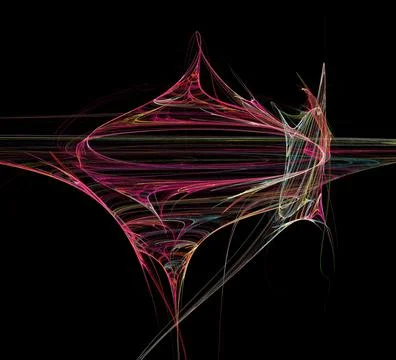 3D rendering abstract digital background. Abstract Computer generated Fractal Stock Illustration