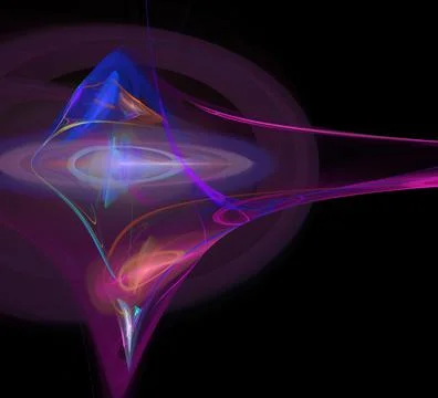 3D rendering abstract digital background. Abstract Computer generated Fractal Stock Illustration