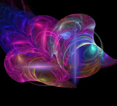 3D rendering abstract digital background. Abstract Computer generated Fractal Stock Illustration