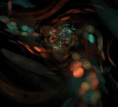 3D rendering abstract digital background. Abstract Computer generated Fractal Stock Illustration