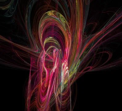 3D rendering abstract digital background. Abstract Computer generated Fractal Stock Illustration