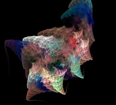 3D rendering abstract digital background.Fractal a never-ending pattern. 스톡 일러스트