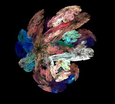 3D rendering abstract digital background.Fractal a never-ending pattern. Stock Illustration