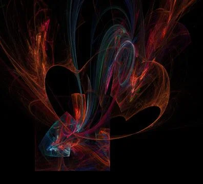 3D rendering abstract digital background.Fractal a never-ending pattern. Illustrazione stock