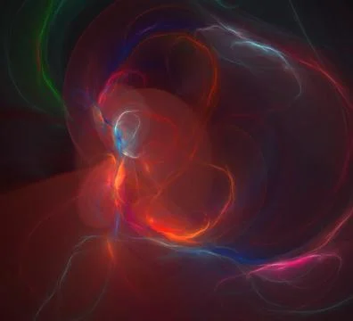 3D rendering abstract digital background.Fractal a never-ending pattern. Stock Illustration