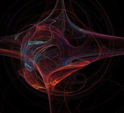 3D rendering abstract digital background.Fractal a never-ending pattern. Stock Illustration