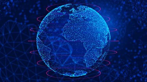 3d rendering abstract Earth globe Stock Illustration