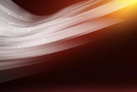 A 3d rendering of abstract fiber lines with connection lines-high speed inter Stock Illustration