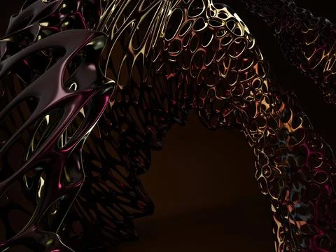 3D rendering of abstract figure around the product; design template for the p Stock Illustration