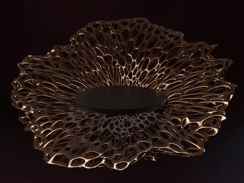 3D rendering of abstract figure; design template pedestal for the product in Stock Illustration