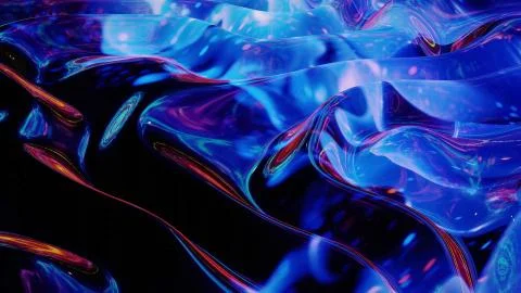 3d rendering abstract fluid background multicolor marble style. Beautiful glossy Stock Illustration