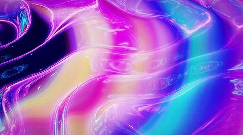 3d rendering abstract fluid background multicolor marble style. Beautiful glossy Stock Illustration