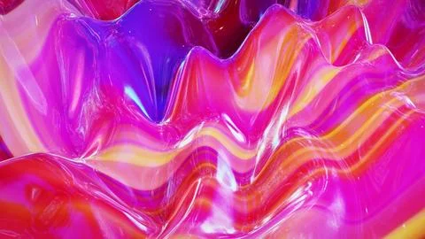3d rendering abstract fluid background multicolor marble style. Beautiful glossy Stock Illustration