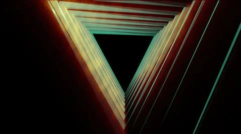 3d rendering  of abstract form vortex design on black Stock Illustration