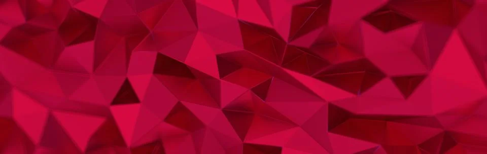 3d rendering of abstract fuchsia polygon background Stock Illustration