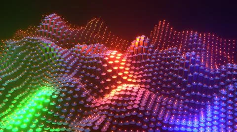 3D Rendering. Abstract futuristic geometric shapes background. Cyberpunk Stock Illustration