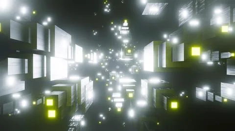 3D Rendering. Abstract futuristic geometric shapes background Ilustración de archivo