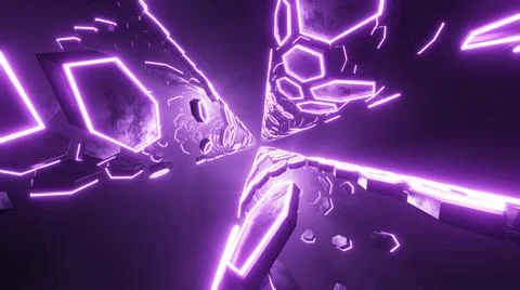 3D Rendering. Abstract futuristic geometric shapes background Stock Illustration