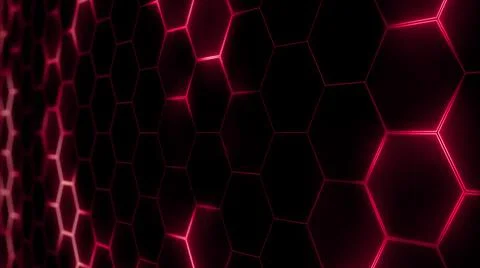 3D rendering of abstract futuristic hexagonal mesh with light effects 스톡 일러스트