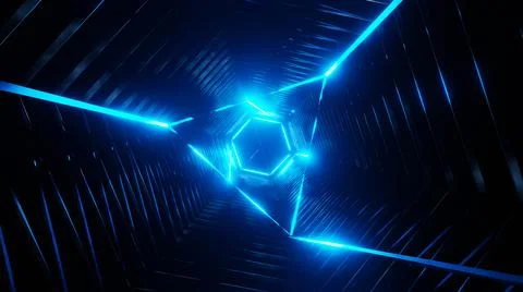 3d Rendering. Abstract Futuristic motion graphics, high tech background Stock Illustration