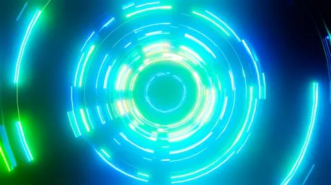 3d Rendering. Abstract Futuristic motion graphics, high tech background Stock Illustration