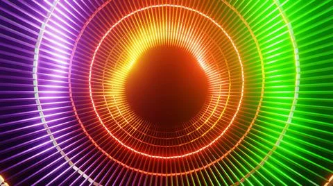 3d Rendering. Abstract Futuristic motion graphics, high tech background Stock Illustration