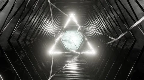 3d Rendering. Abstract Futuristic motion graphics, high tech background Stock Illustration