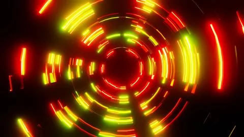 3d Rendering. Abstract Futuristic motion graphics, high tech background Stock Illustration