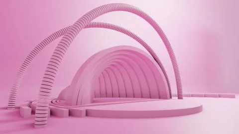 3D rendering, Abstract Geometric Background Illustrazione stock