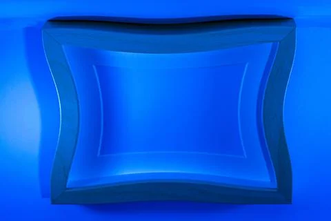3D rendering of an abstract geometric blue rectangle background イラスト素材