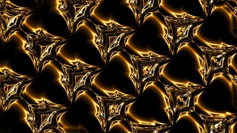 3d Rendering. Abstract gold and black light pattern with the gradient. Backgr Stock Illustration
