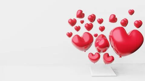 3d rendering abstract heart shaped background Stock Illustration