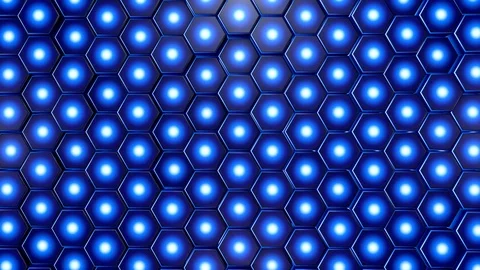 3d rendering of an Abstract Hexagon Geometric Surface Loop Stock Footage 106251275