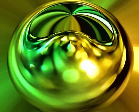 3d rendering. Abstract image of a ball in space with multicolored rays イラスト素材