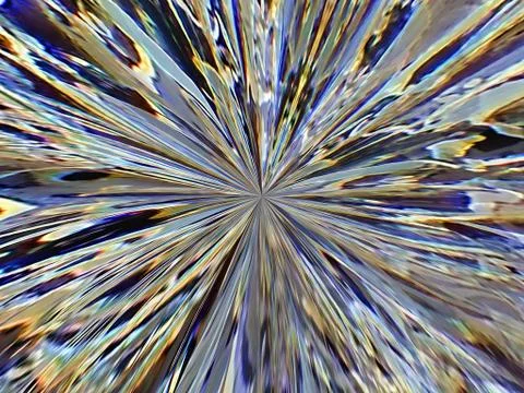 3d rendering. Abstract image of a ball in space with multicolored rays Stockillustratie