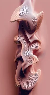 3d rendering. Abstract image of distorted lines. Background for your design. Stock Illustration