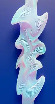 3d rendering. Abstract image of distorted lines. Background for your design. Stock Illustration